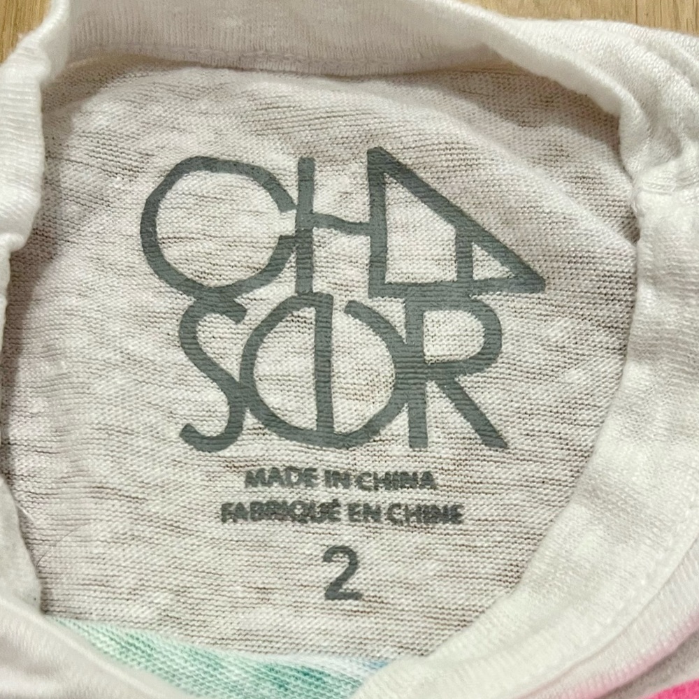 Chaser Rainbow Daze Linen Short Sleeve Tee Shirt Little Girls Toddler T-Shirt 2T - Picture 7 of 11